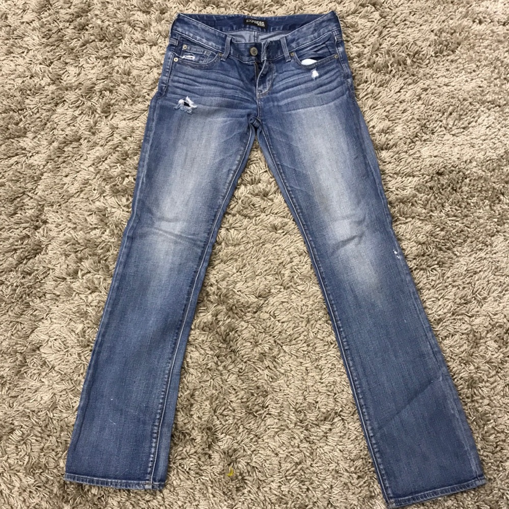 Express barely boot regular fit low rise jeans